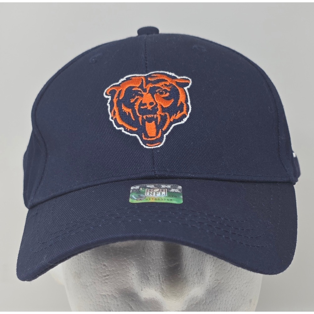 NFL Chicago Bears Strapback Hat Navy Blue Miller Lite SGA Logo Cap Football Beer